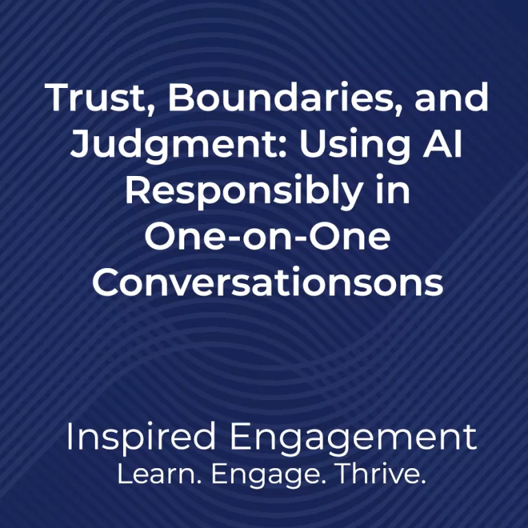 Responsible use of AI in One-onOne conversations