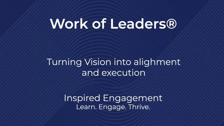 Abstract image of a leadership team collaborating, representing the Work of Leaders framework focused on vision, alignment, and execution.